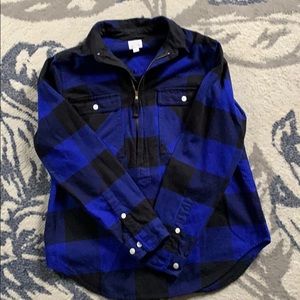 3/4 zip flannel